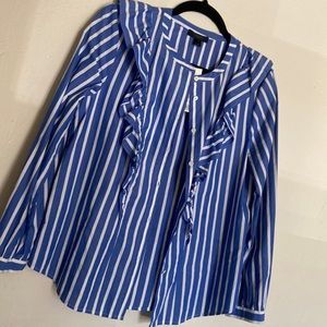 Blue and White striped blouse
